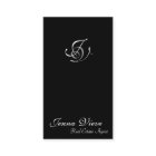 不動産の名刺のモノグラムの黒及び白