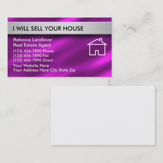 不動産の名刺 名刺 (正面/裏面)