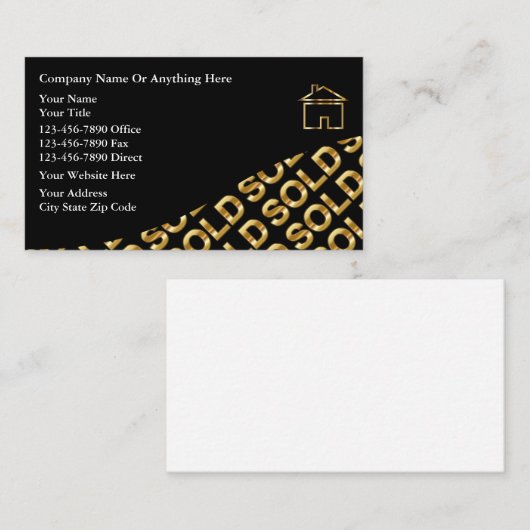 不動産の名刺 名刺 (正面/裏面)