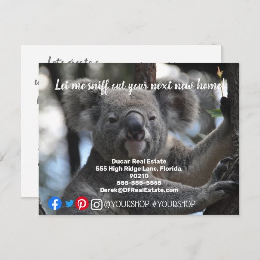 不動産の実在マーケティングはこの ポストカード (正面/裏面)