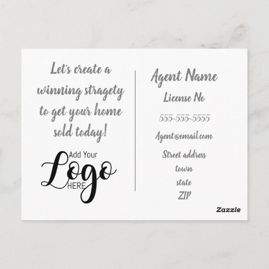 不動産の実在マーケティングはこの ポストカード (裏面)