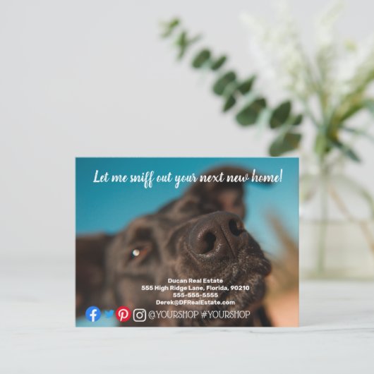 不動産の実在マーケティングはこの ポストカード (スタンド正面)