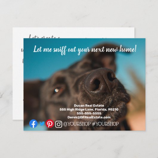 不動産の実在マーケティングはこの ポストカード (正面/裏面)