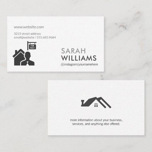 不動産の実在売り上げ 名刺 (正面/裏面)