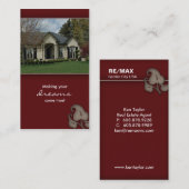 不動産の家の名刺バーガンディ 名刺 (正面/裏面)