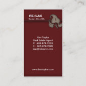 不動産の家の名刺バーガンディ 名刺 (裏面)