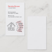 不動産の属性値はフローチャート 名刺 (正面/裏面)