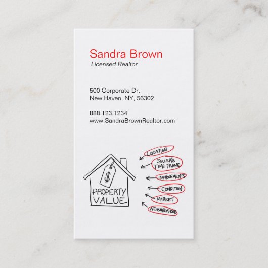 不動産の属性値はフローチャート 名刺 (正面)