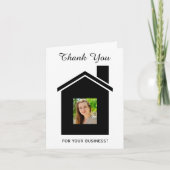 不動産の感謝の気持ちを伝える写真付きカード サンキューカード (正面)