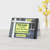 不動産の暴落。.BUY既に忌々しい家! カード (黄色い花)