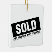 不動産の正方形のオーナメント セラミックオーナメント (右)