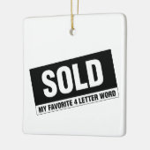 不動産の正方形のオーナメント セラミックオーナメント (左)