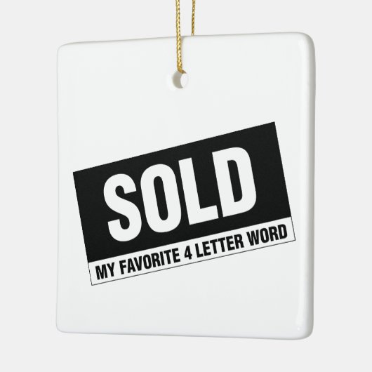 不動産の正方形のオーナメント セラミックオーナメント (左)