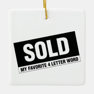 不動産の正方形のオーナメント セラミックオーナメント