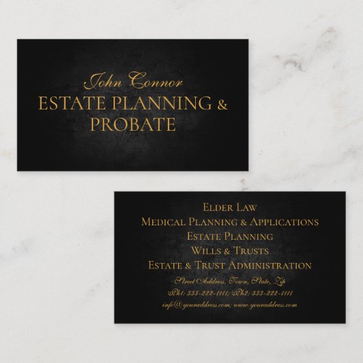 不動産の計画と検認法律事務所の遺言と信託 名刺 (正面/裏面)