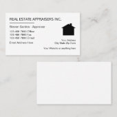 不動産の評価人のシンプルな設計 名刺 (正面/裏面)