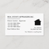 不動産の評価人のシンプルな設計 名刺 (正面)