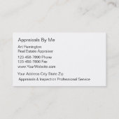 不動産の評価人の名刺 名刺 (裏面)