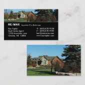 不動産の贅沢な家内経営カード黒 名刺 (正面/裏面)