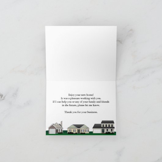 不動産はノート感謝していしています サンキューカード (内部)
