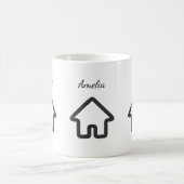 不動産アーキテクチャハウスアイコン コーヒーマグカップ (中央)