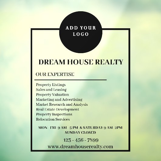 不動産ウィンドウの実在デカールでブランドを高める ウィンドウサイン (シート3)