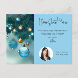 不動産エージェントのための ホームスイートホーム ホリデーグリーティングポストカード ポストカード