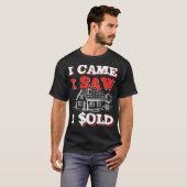不動産エージェントの面白い名言 私は来た、私は見た、私は売却した Tシャツ (正面フル)