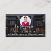 不動産エージェント写真QRコードスクリプトラグジュアリー 名刺 (正面)