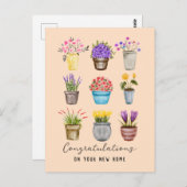 不動産エージェント向けの引っ越しお祝いカード 現代の予算 ポストカード (正面/裏面)