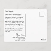 不動産エージェント向けの郵便ハガキマーケティング資料 ポストカード (裏面)