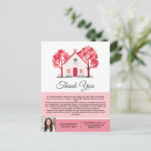 不動産エージェント　クライアントに感謝 ポストカード (スタンド正面)