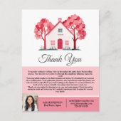 不動産エージェント　クライアントに感謝 ポストカード (正面)