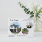 不動産エージェント グレー Fine Lines Just Sold ポストカード (スタンド正面)