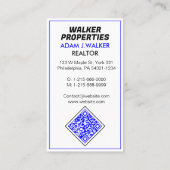 不動産エージェント（リアルター）がQRで売買 名刺 (裏面)