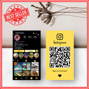 不動産エージェント リアルター Instagram イエローQRコード 名刺