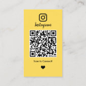 不動産エージェント リアルター Instagram イエローQRコード 名刺 (裏面)
