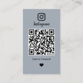 不動産エージェント リアルター Instagram ダスティブルーQR 名刺 (裏面)