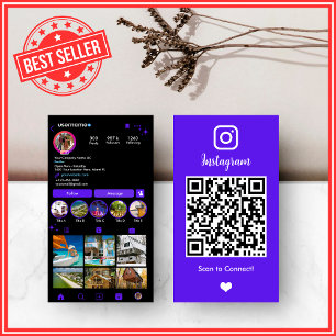 不動産エージェント リアルター Instagram バイオレットQRコード 名刺