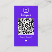 不動産エージェント リアルター Instagram バイオレットQRコード 名刺 (裏面)
