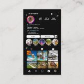 不動産エージェント リアルター Instagram ブラックQRコード 名刺 (正面)