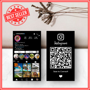 不動産エージェント リアルター Instagram ブラックQRコード 名刺