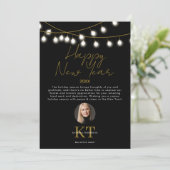 不動産エージェント・リaltor 新年のご挨拶 ブラック シーズンカード (スタンド正面)