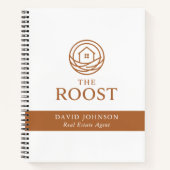 不動産エージェント 現代のプロフェッショナル ロゴ ノートブック (正面)