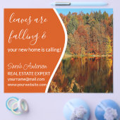不動産エージェント 秋のカード ショップサイン フライヤー (シングル)