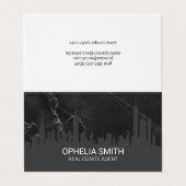 不動産エージェント 都市景観 大理石 名刺 (外部フラット)