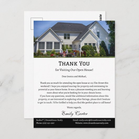 不動産オープンハウスありがとうございました ポストカード (正面/裏面)