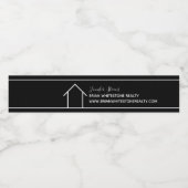 不動産オープンハウス おしゃれ ブラック カスタム エージェント ペットボトルラベル (シングルラベル)