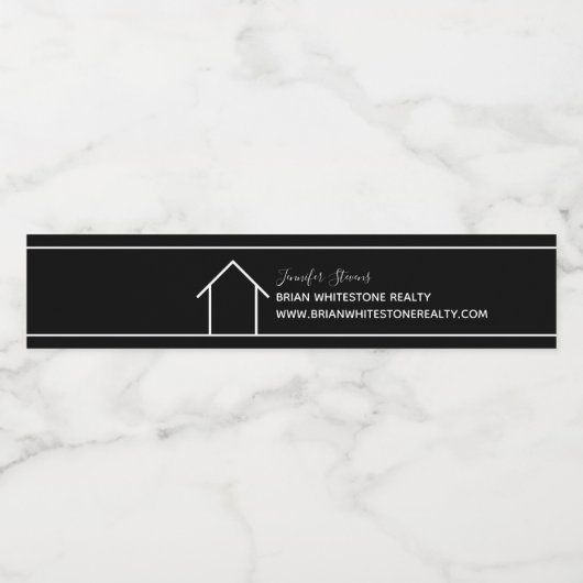 不動産オープンハウス おしゃれ ブラック カスタム エージェント ペットボトルラベル (シングルラベル)