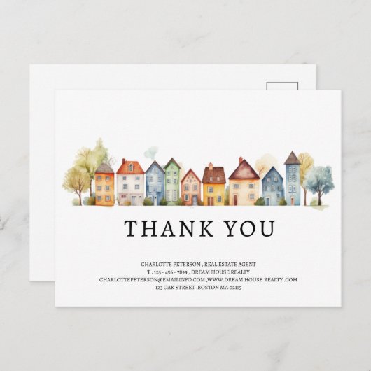 不動産カスタム感謝 ポストカード (正面/裏面)